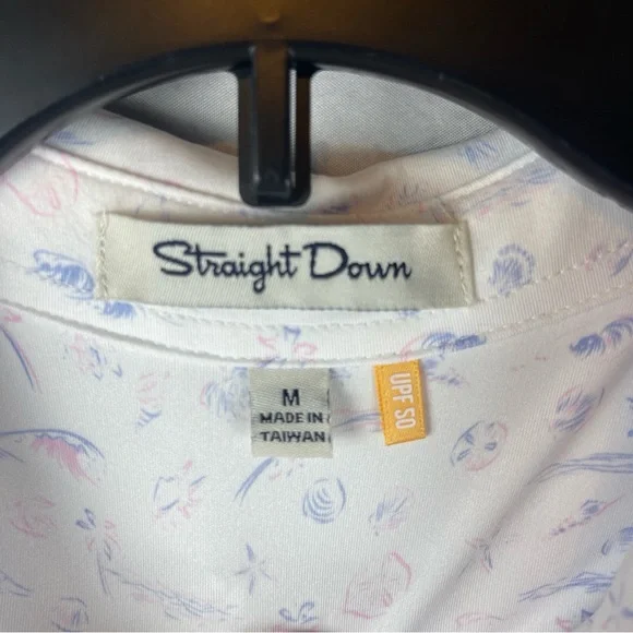 Straight Down Shirt Men’s Medium Short Sleeve Golf Polo‎ Floral AOP Hawaiian - Picture 5 of 10